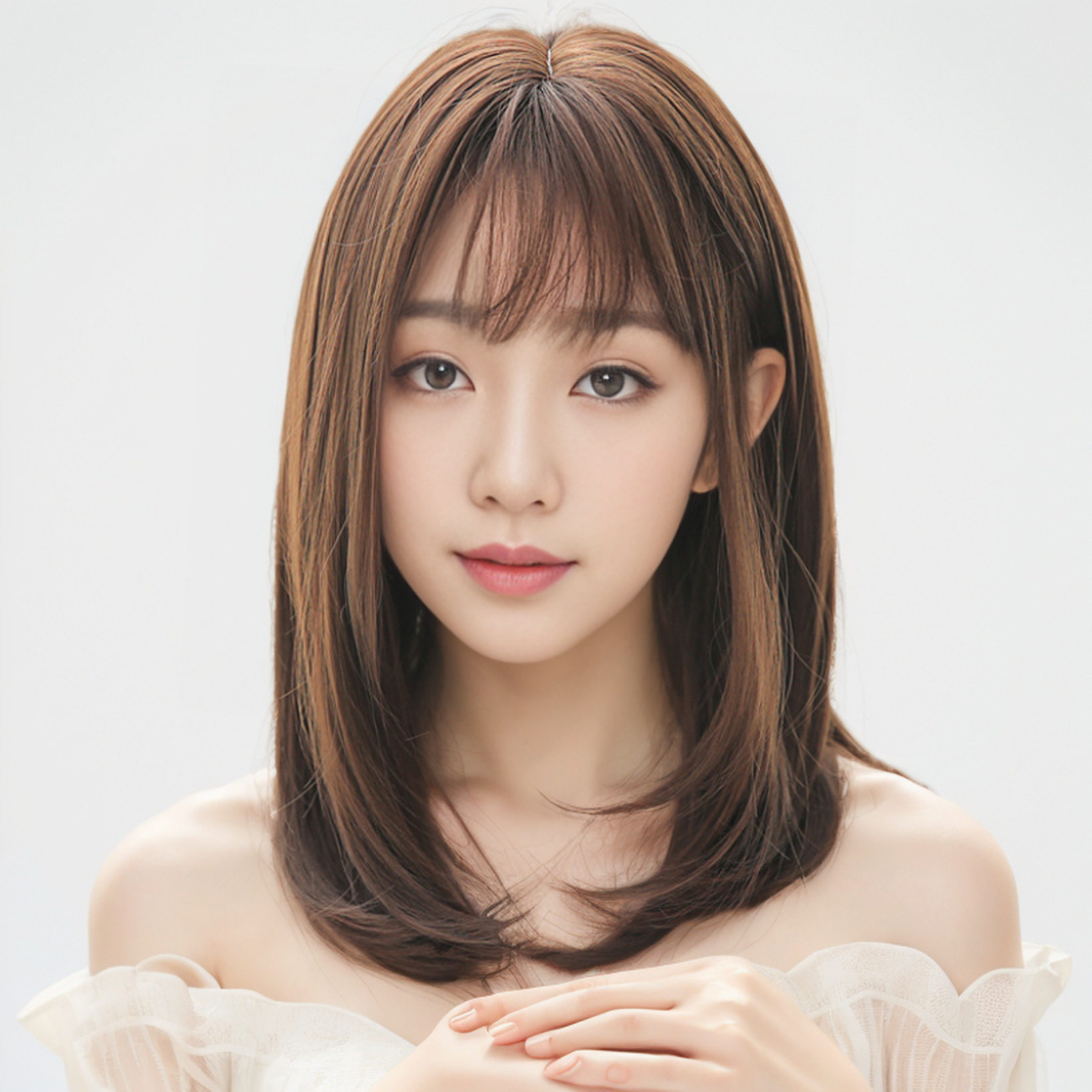 化纤高温丝女短发梨花头空气直
