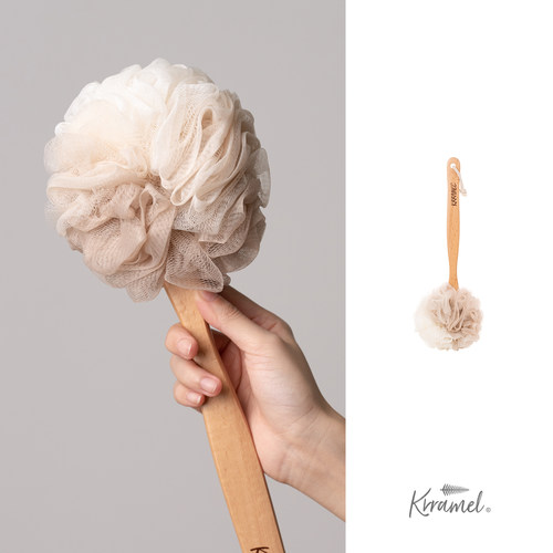 KRRAMEL加长木柄浴花清洁无死角