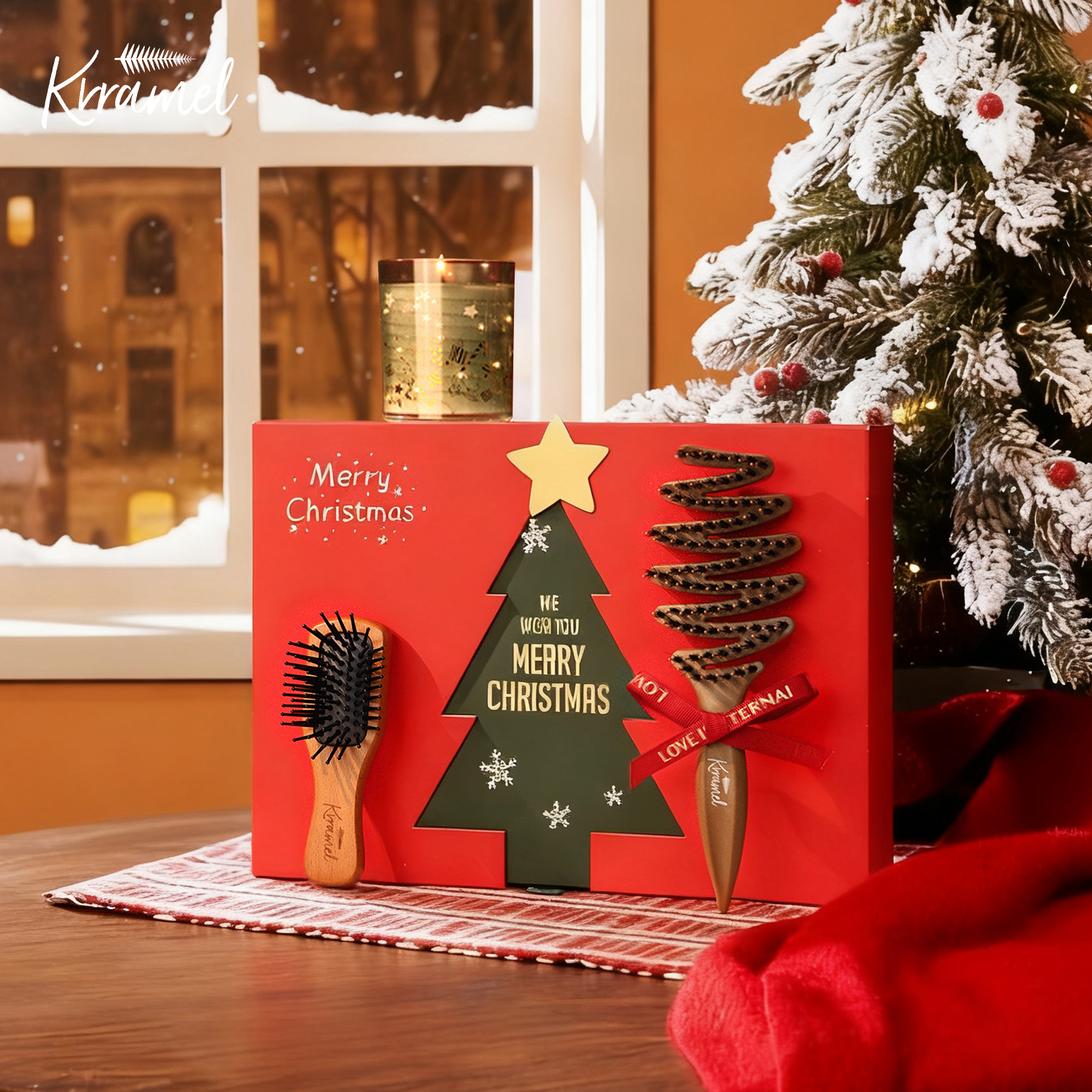 圣诞礼物香薰梳子套装氛围感浪漫