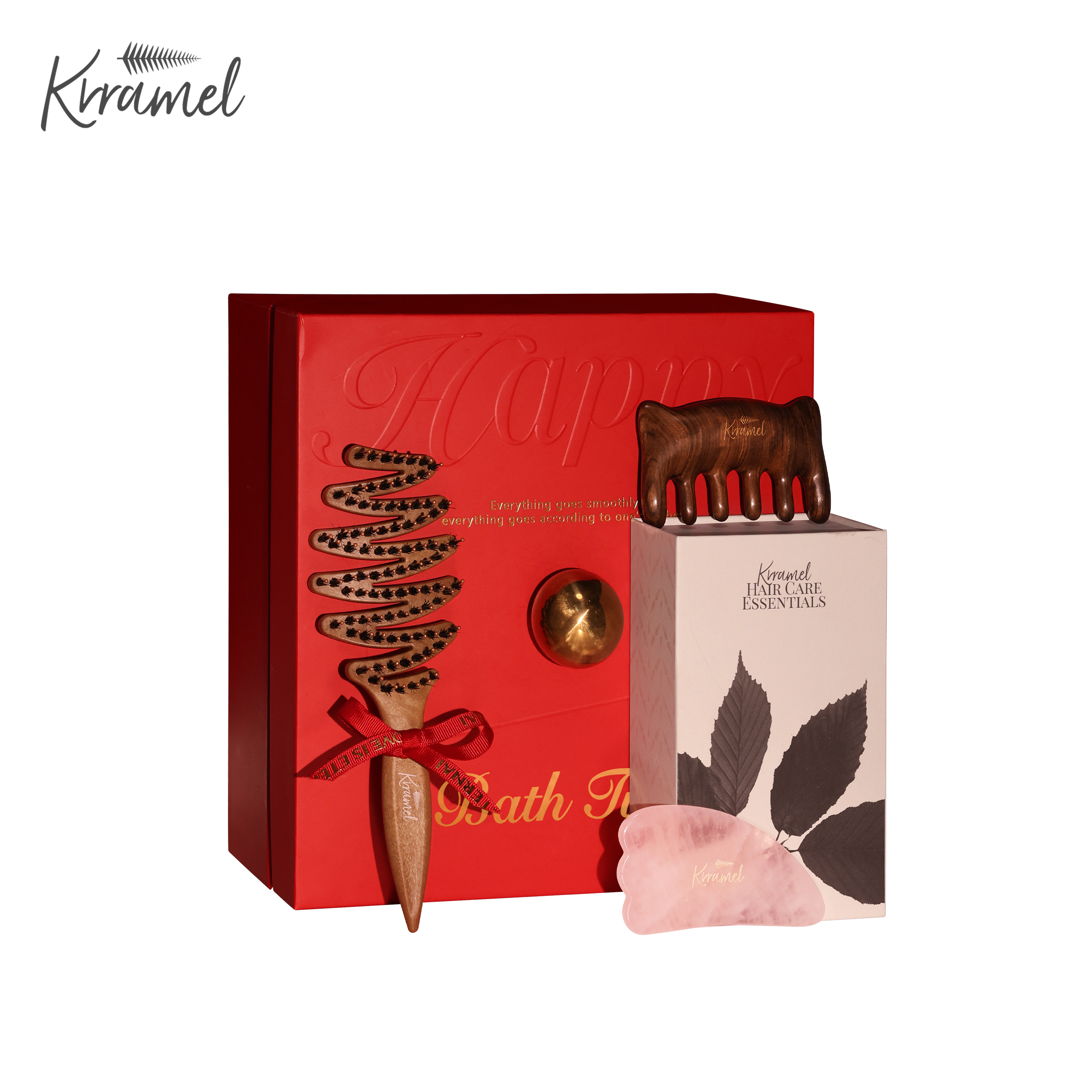 KRRAMEL生日礼物经络梳刮痧板
