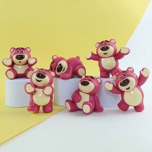 草莓熊系列总动员盲盒手办新款 网红车内客厅摆件潮流公仔可爱礼物