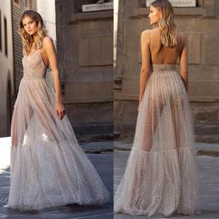 Summer 2022 new sexy sling see-through dress透视吊带连衣裙女