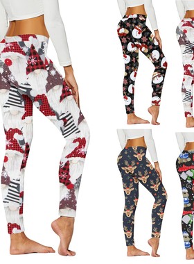Christmas Belt Leggings Gift Autumn Winter Festival Legging