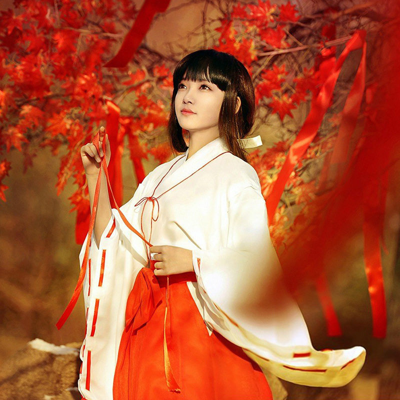 万圣节巫女cos服宫水三叶cos巫女