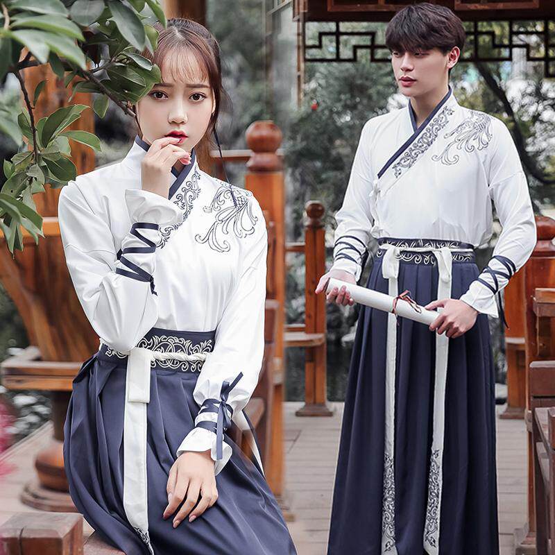 春夏中国风改良汉服男女交领襦裙武古装武侠风日常汉元素学生套装