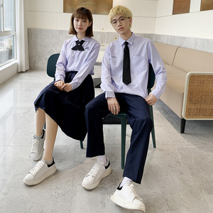 泰国校服娜诺禁忌女孩JK制服泰式衬衫女高中生班服秋季套装学院风