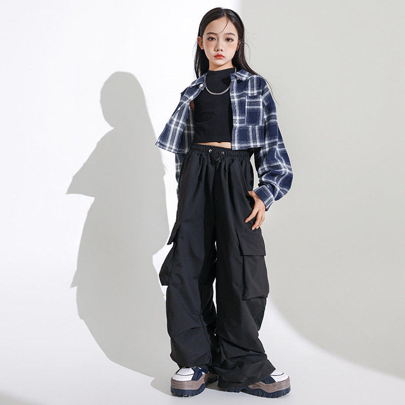 女童爵士舞服装套装嘻哈hiphop