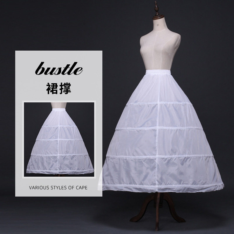 新款跨境钢圈裙撑松紧腰新娘婚纱裙撑Cosplay服饰造型4个钢圈裙撑