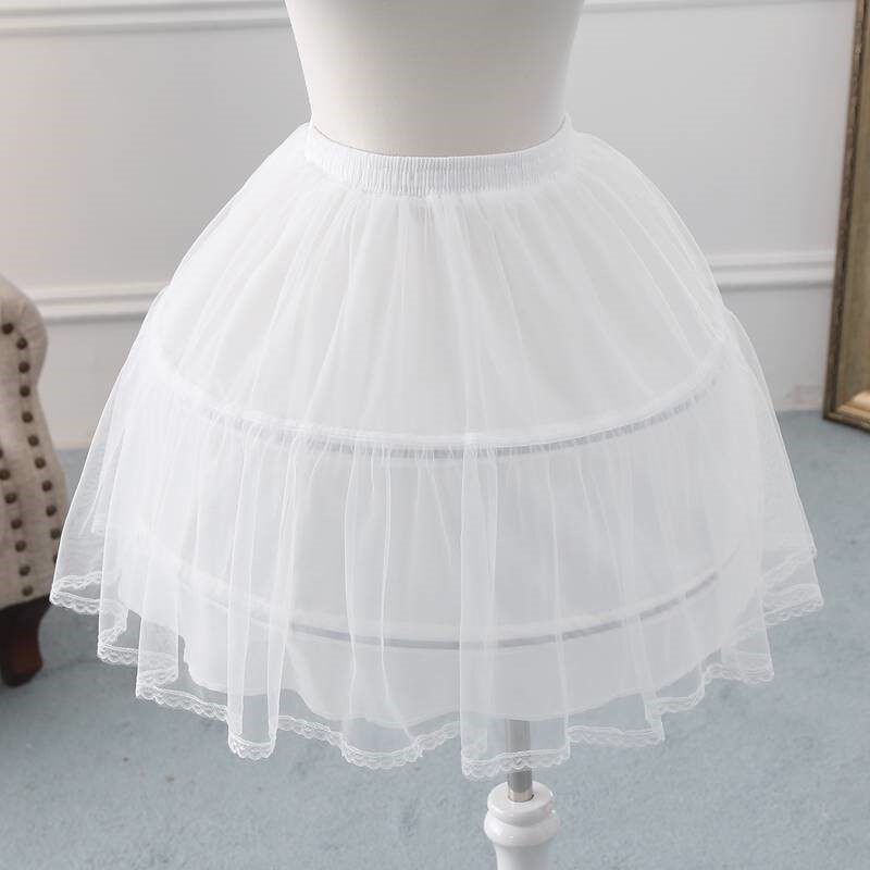 女童洛丽塔裙撑可调节演出服儿童礼服走秀带骨内衬钢圈两用Lolita