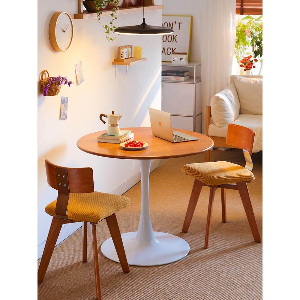 中古风包豪斯餐椅复古实木小户型靠背椅子咖啡吧台餐桌椅组合休闲,住宅家具,椅子,淘宝优惠券,粉丝福利购,淘宝优惠卷