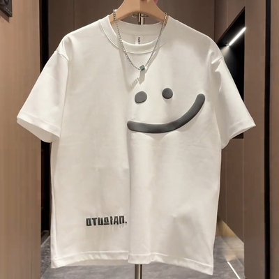 潮牌立体发泡圆领短袖休闲T恤