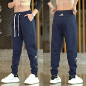 简约百搭束脚休闲裤 男加绒高档宽松显瘦长裤 时尚 秋冬新款 运动卫裤