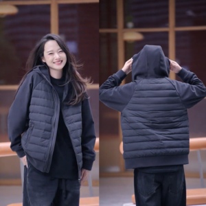 冬季新款90白鸭绒时尚情侣款连帽羽绒服男女简约百搭宽松拉链外套
