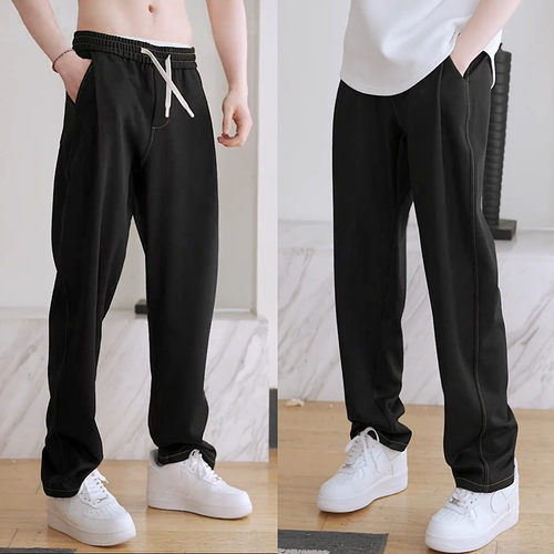 阳离子垂感高级感直筒牛仔裤