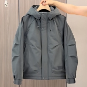 连帽棉服夹克外套男时尚 2025冬季 潮牌工装 百搭加厚保暖防风冲锋衣
