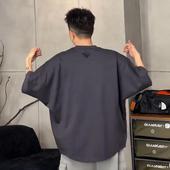 美式 蝙蝠袖 圆领短袖 2025夏季 男痞帅简约宽松百搭透气休闲T恤半袖