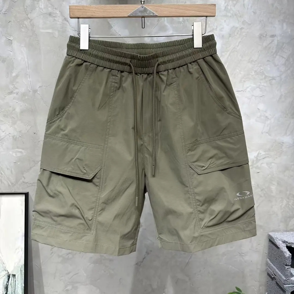 夏季新款工装休闲速干短裤男美式潮流时尚宽松直筒百搭运动五分裤