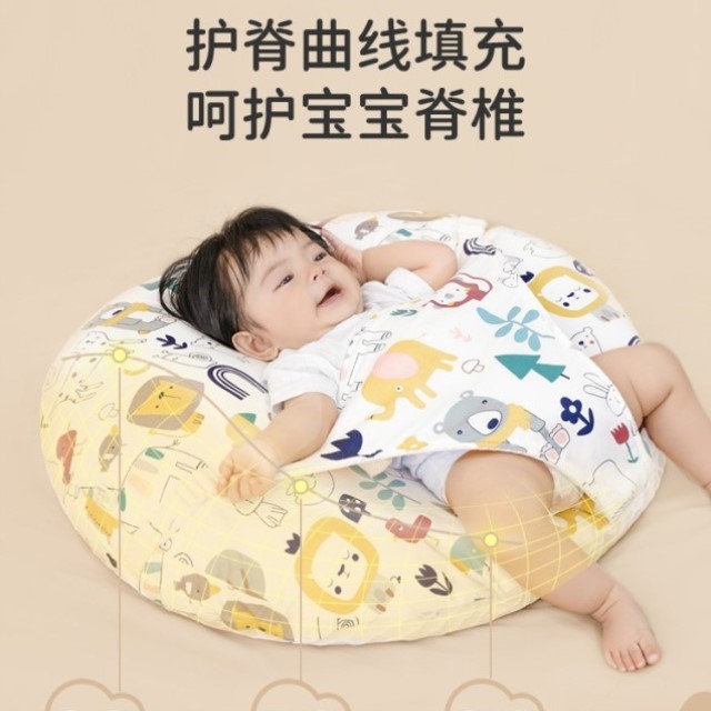 枕大防靠垫斜坡睡觉宝宝睡床月龄新生儿婴儿腰靠透气枕垫防呛惊跳