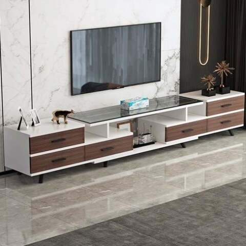 北欧简约电视机经济型时尚套餐卧室组合柜组合客厅实木电视柜茶几