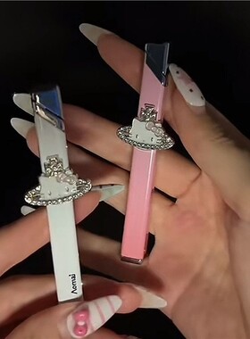 手作高颜值kitty土星金属小细条打火机ins男女送礼时尚气质网红潮