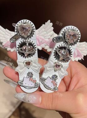 创意新款手作高颜值守护天使防风充气打火机粉焰直冲送男女友礼物