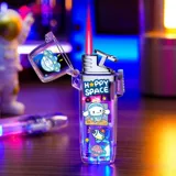 Hello Kitty, ветрозащитная розовая мультяшная зажигалка для друга
