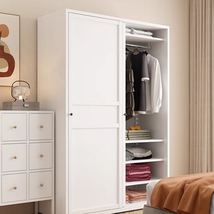 新疆包邮60cm深衣柜卧室推拉门金属钢制衣柜收纳儿童家用衣橱移门