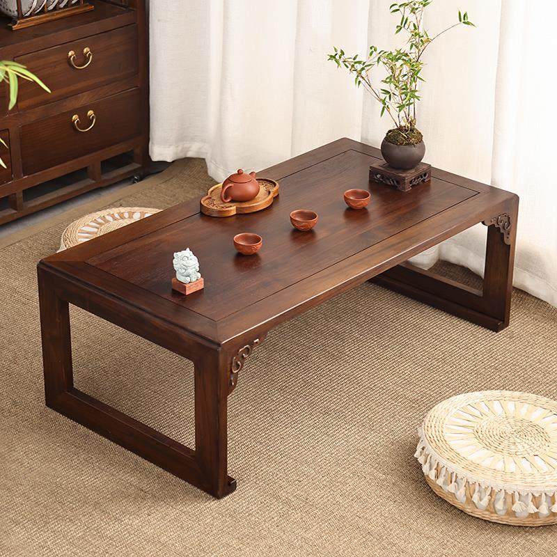 异丽新中式实木榻榻米小茶几飘窗桌子窗台炕桌客厅矮桌阳台小茶桌