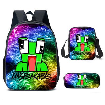 UNSPEAKABLE新款卡通三件套书包中小学生背包双肩背包