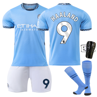 2425曼城球衣主场足球服17号德布劳内哈兰德儿童足球衣主客场队服