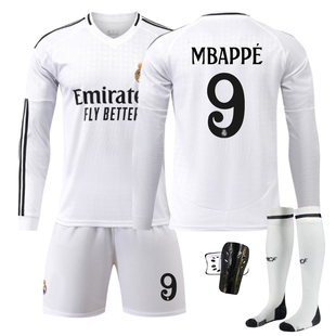 2425皇马球衣5号贝林厄姆7维尼修斯11罗德里戈9姆巴佩长袖足球服