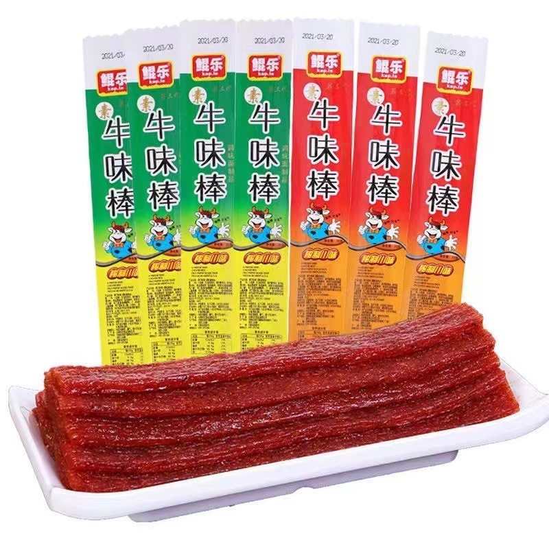 鲲乐牛味棒辣条童年怀旧零食麻辣解馋校园小吃批发素牛筋面筋16g