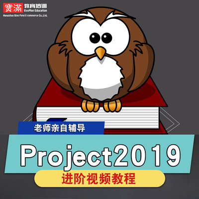project2019零基础入门到精通视频教程office2019办公软件教学课程全套网课程在线自学新手0基础实战培训进阶案例网课素材源文件快