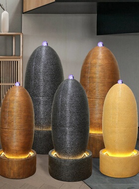 新品招财流水财神爷葫芦摆件聚宝盆风水加湿器客厅开Y业送礼品别