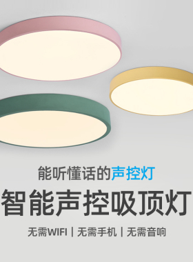 离线语音智能LED吸顶灯简约现代客厅卧室灯房间餐厅阳台圆形灯具