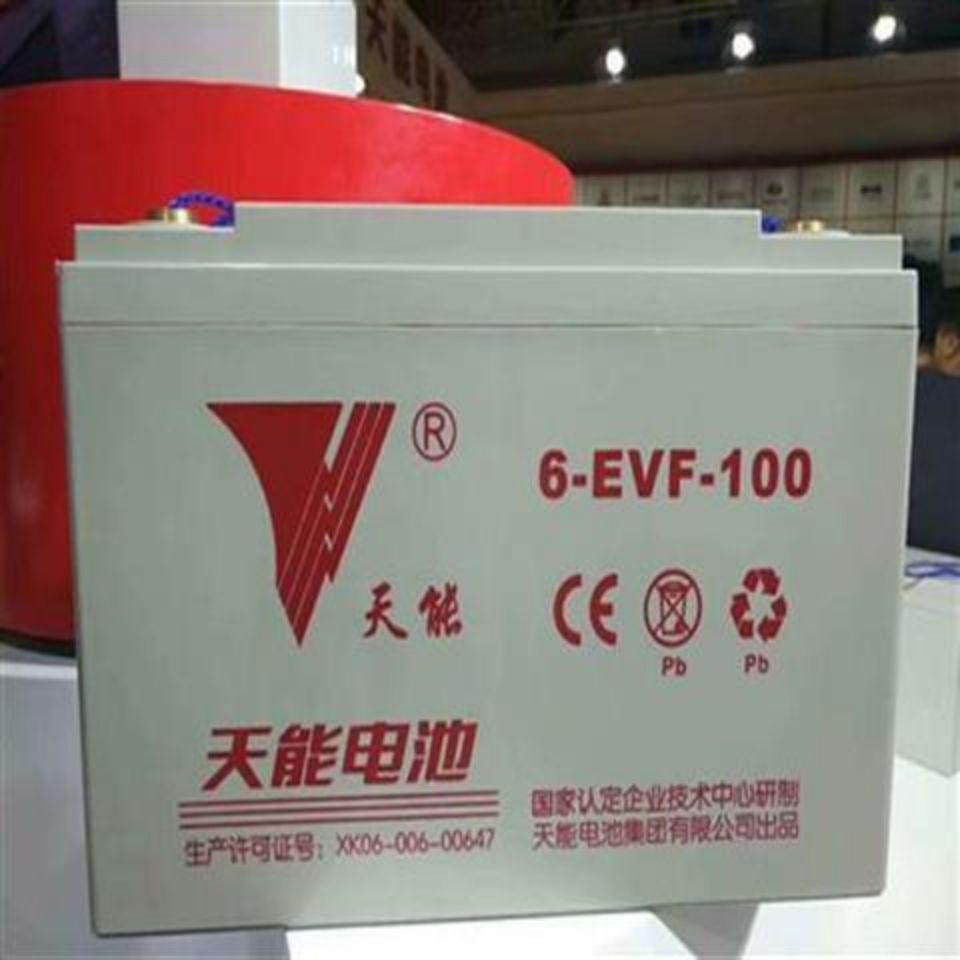 2020新款天能动力蓄电池6-evf-100 12v100ah电动汽车观光车电动轿