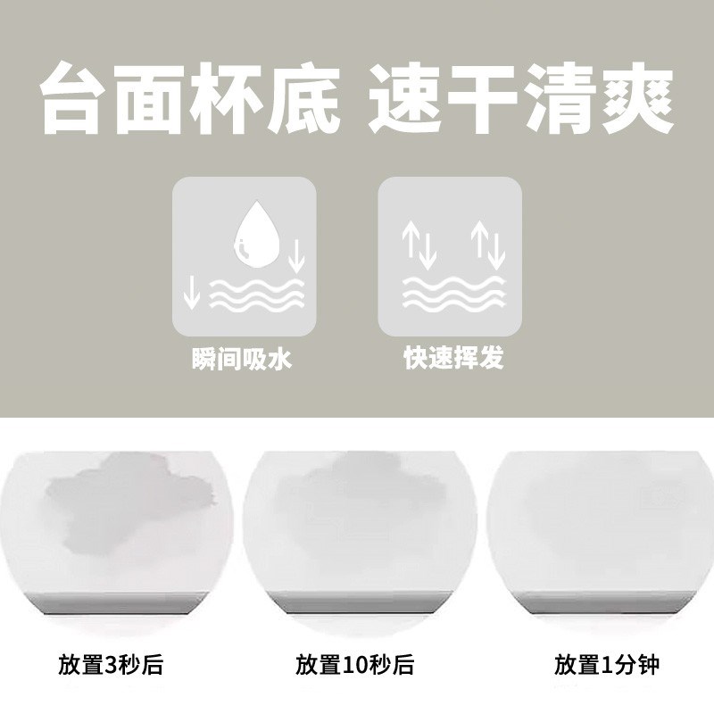 侘寂简约厨房台面沥水垫咖啡机吸水垫吧台洗手台垫碗盘餐垫