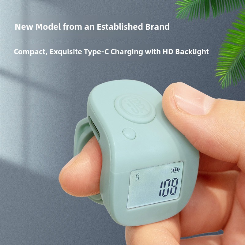 小源心子计数器手按电子数显计数充电手指点可逆屏幕计数器