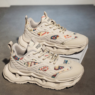 男鞋2026新款冬季加厚运动鞋厚底男士休闲运动青少年老爹潮鞋