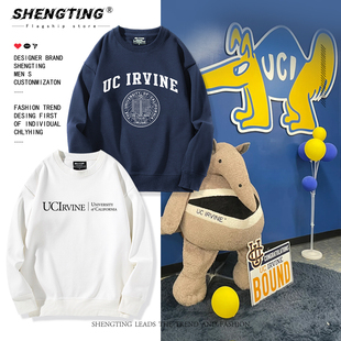 UCI加州大学尔湾分校周边圆领卫衣男女学生校友会纪念品校服外套