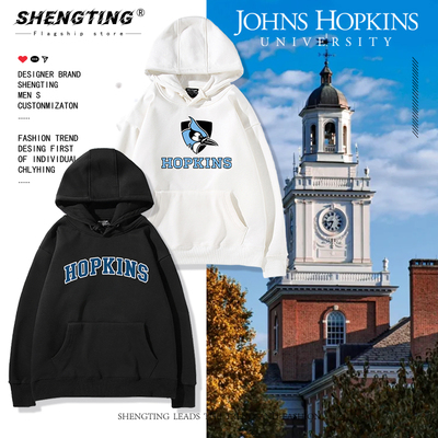 霍普金斯大学纪念品周边连帽卫衣男女Hopkins校服JHU秋冬加绒衣服