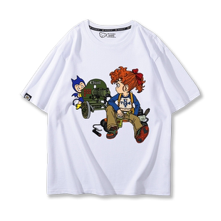 七龙珠阿拉蕾联名周边短袖T恤男女鸟山明纪念夏季纯棉二次元衣服