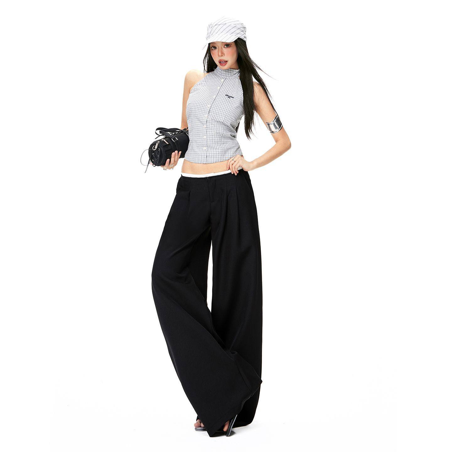 26th ootd!｜2026春季新款设计感休闲阔腿宽松显瘦百搭西装裤,女装/女士精品,西装裤/正装裤,淘宝优惠券,粉丝福利购,淘宝优惠卷