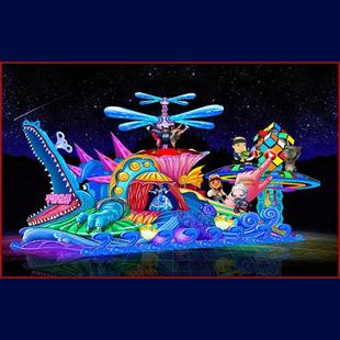 自贡灯会彩车可定制春节国庆中秋巡游彩船彩车节日宣传