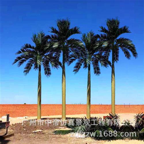 仿真大王椰玻璃钢大皇椰热带风景假椰子树带椰果景观槟榔海枣树