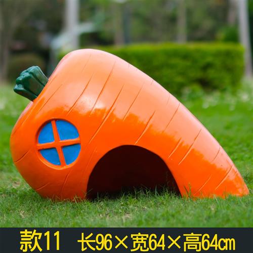户外仿真玻璃钢卡通兔子雕塑动物幼儿园房地产售楼部景区草坪美陈