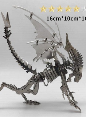 魔魔兽难度拼装立体组装金属蝎子红色拼图钢玩具模型创意机械男蝎