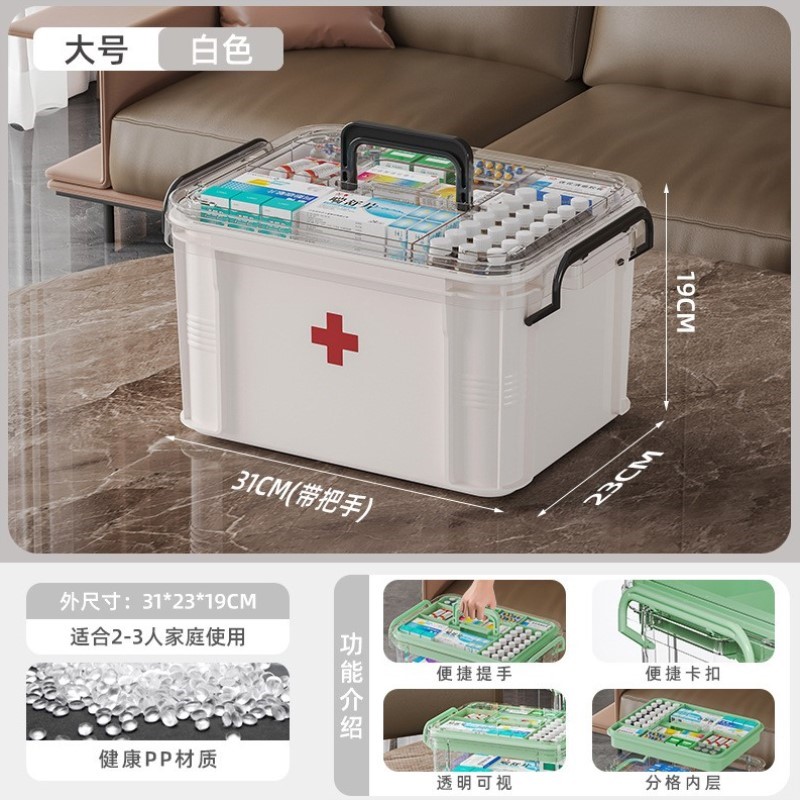 医药箱小型常备医护家庭医药箱便携收纳盒药品公司药箱密封轻便