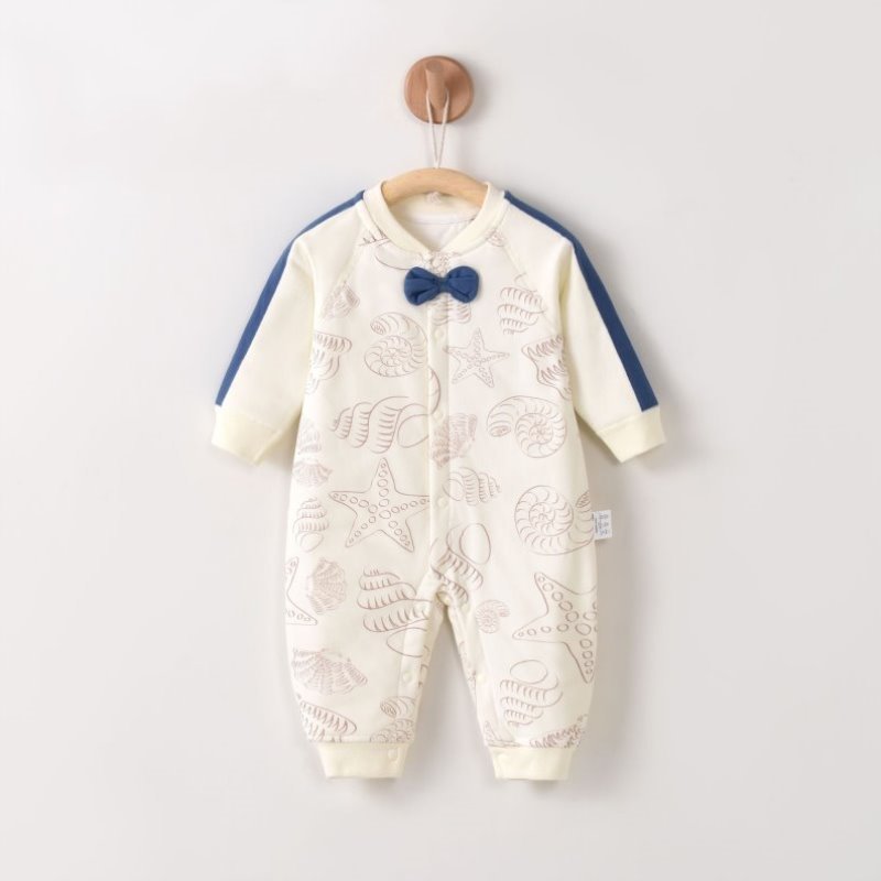 新生儿秋冬连体衣服夹棉衣服哈衣宝宝爬无骨男宝克40睡衣爬婴儿