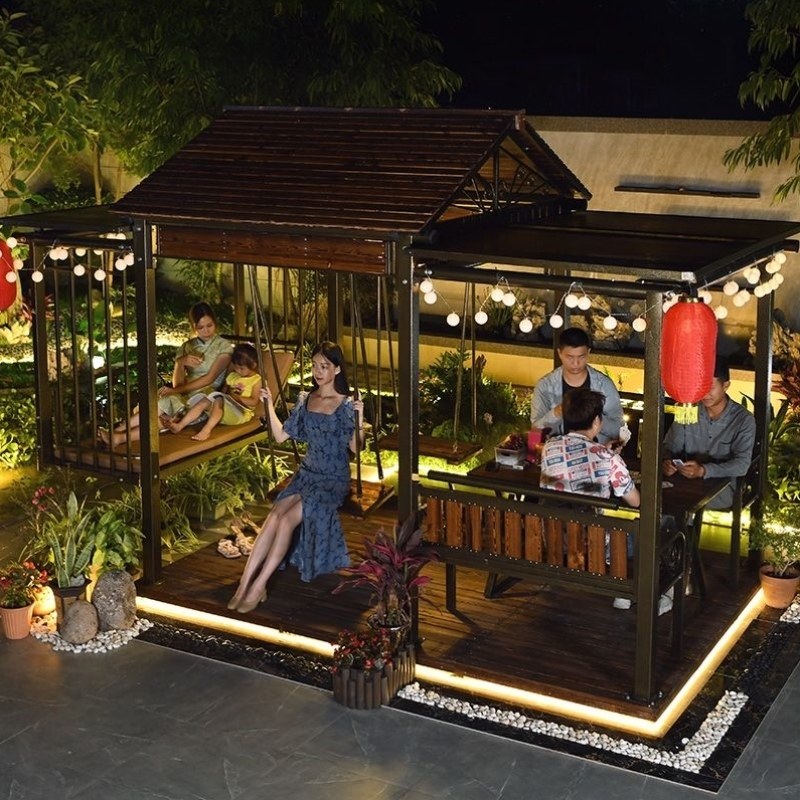 户外棚凉亭秋千院子躺凉亭床别墅秋千遮阳棚远茂亭子镀锌庭院花园,鲜花速递/花卉仿真/绿植园艺,仿真绿植,淘宝优惠券,粉丝福利购,淘宝优惠卷